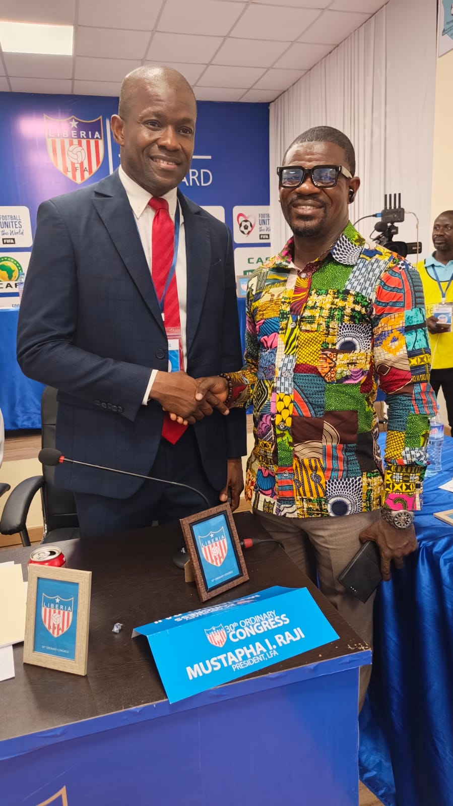 Hon. Jefferson Teah at Liberia Football Association